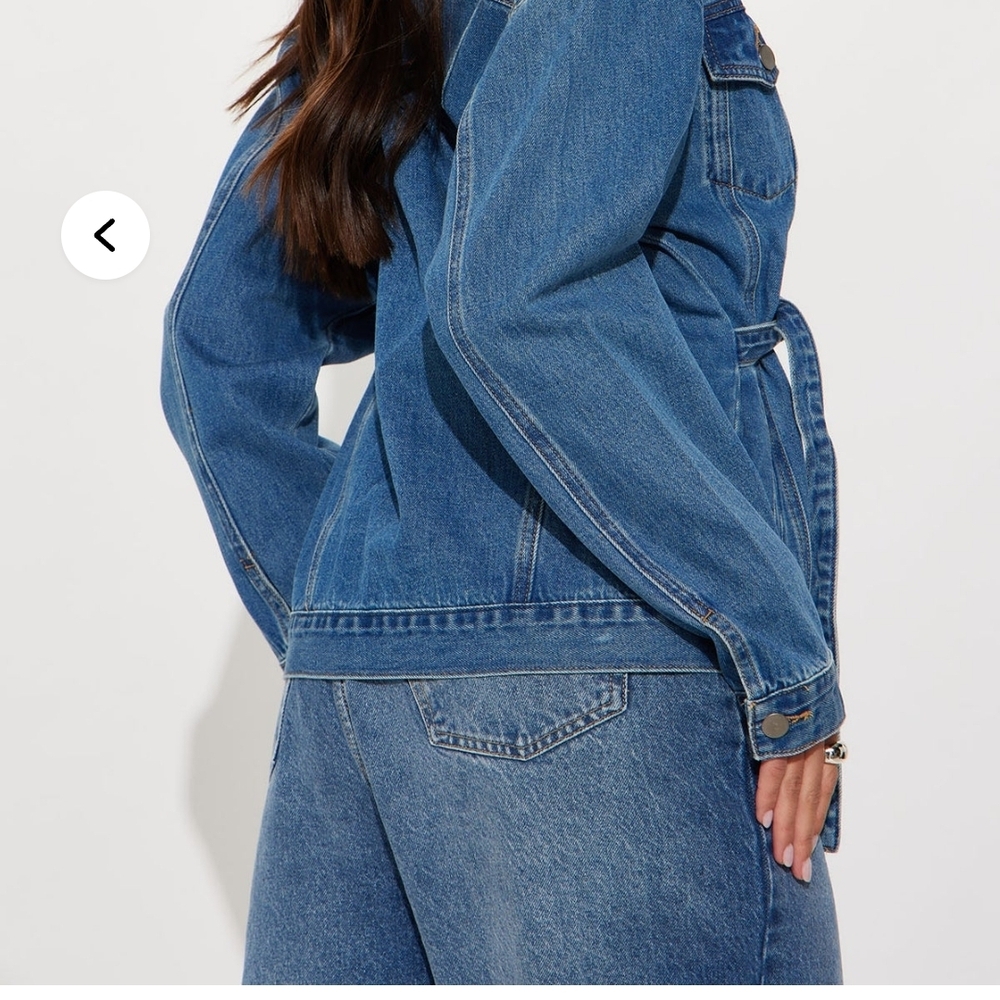 Denim Wrap Jacket - Blue - Picture 3 of 13